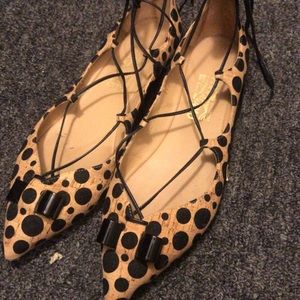 Authentic ferragamo shoes. Animal print lace up